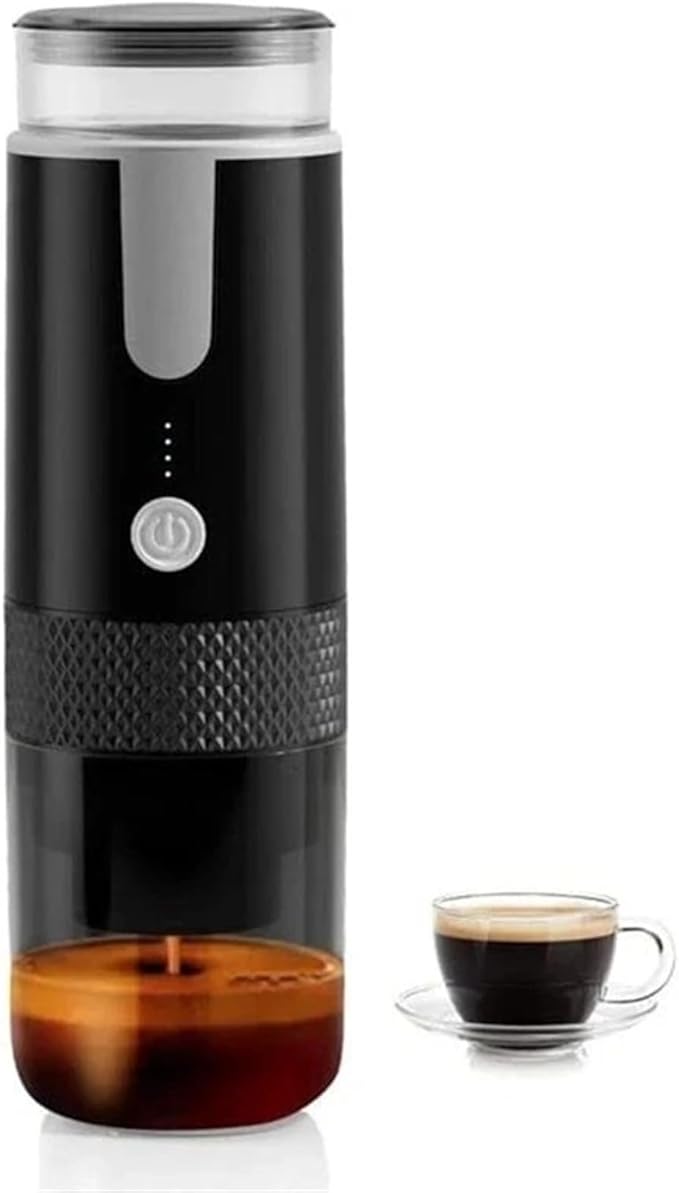 Portable Handheld Coffee Maker Compatible with K Cup Capsules and Ground Coffee Manually Operated for Camping Travel