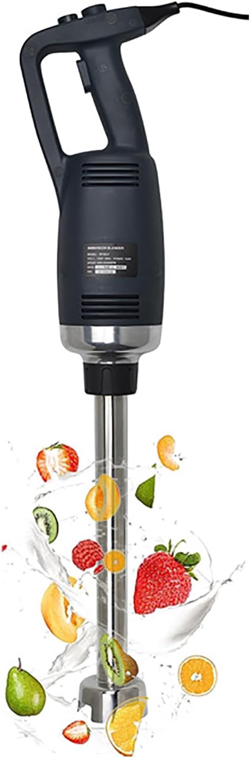 Handheld Immersion Blender 500W Electric Stick Blender Two-blade Pressurized Blending and Speed 4000RPM-16000RPM Adjustable 304 Stainless Steel Material for Soups Mashed Potatoes