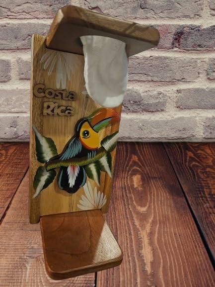 Tapanti store.ChorreadorCosta Rican handcrafted foldable wooden pour-over coffee maker.Includes a reusable cloth filter.Embedded Toucan wooden hand painted design.Light Cedar.Perfect for travel