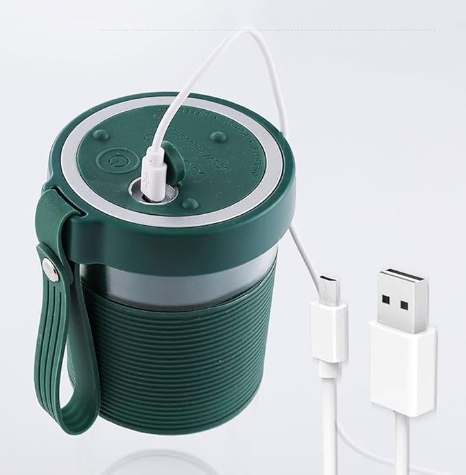 Portable Blender Personal Mini Juice Blender USB Rchargeable Juicer Cup Blender Home/Office/Outdoors (Color : Green)