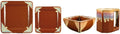16 Piece Dinnerware Set (Chocolate Brown)