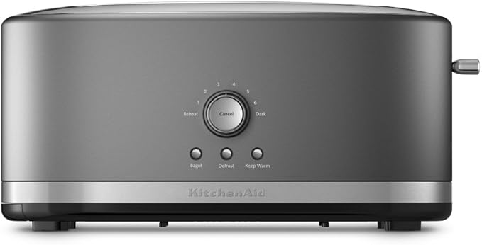 KitchenAid KMT4116CU 4 Slice Long Slot Toaster with High Lift Lever Contour Silver
