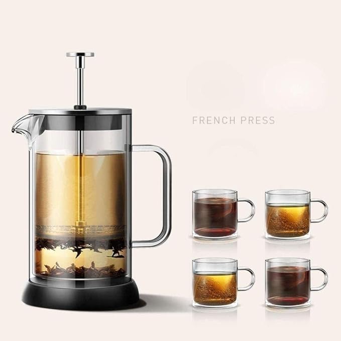 French Press Coffee Maker Small French Press 1000 ml Camping Coffee Press Heat Cold Coffee Brewer