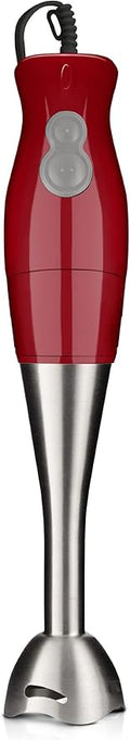Immersion Hand Blender Handheld Electric Heavy Duty Red