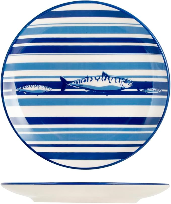H&ampH Puerto 18 Piece Stoneware Dinner Set Decorated Dishwasher Safe