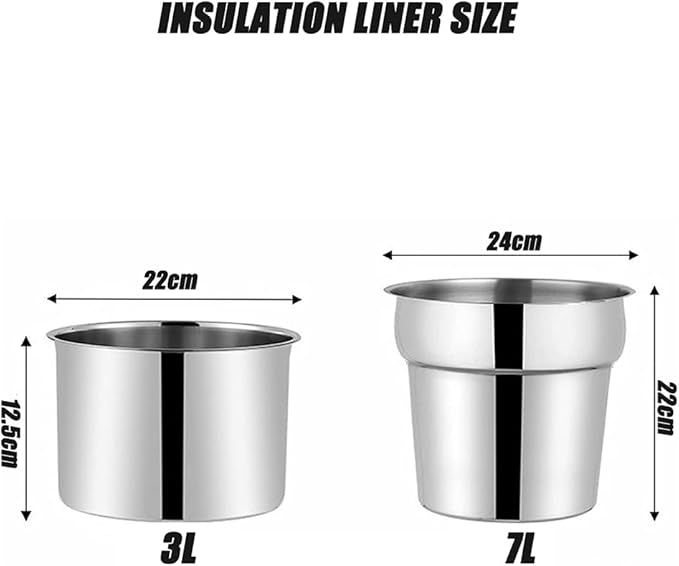 Sushi Rice Insulation Barrel Brown Sugar Pearl Insulation Pot Commercial Stainless Steel Electric Heating Electronic Warm Soup PotA