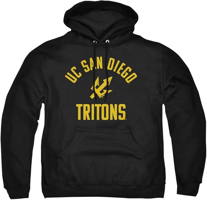University of California San Diego Official One Color Ucsd Tritons Logo Unisex Adult Pull-Over Hoodie