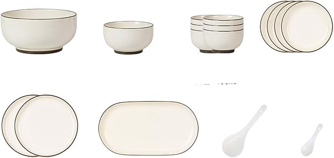 Porcelain Dinnerware Set Plates Bowls Cups Dishes Tableware Combination Everyday Use Dinner Plates Soup Bowls Salad Plates Elegant Style Microwave Dishwasher Oven Safe