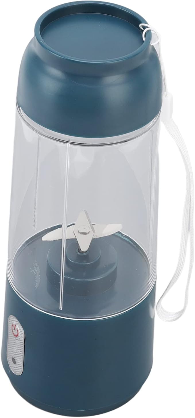 Electric Juicer Cup Portable Blender Multi Purpose One Click Function USB Charging Handheld Safety Juicer Cup Office (Dark Green)