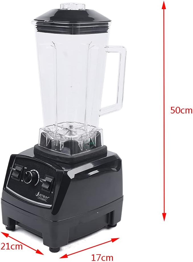 3HP 2200W Heavy Duty Grade Blender Mixer Juicer for Fruit Vegetable Blender Countertop Smoothie Blender Machine with Variable Speed 2L Tritan Container and 4500RPM for Home and Commercial