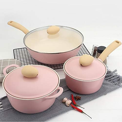 Ceramic Wok Milk Pot Soup Pot Cookware Set Kitchenware Set Non-Stick Cookware Set Cookware Set