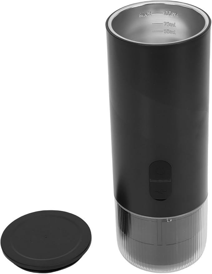 21x7.6cm Portable Italian Coffee Machine Rechargeable Travel Capsule Coffee Maker Compatible Ground for Outdoor Car Camping Hiking