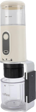 Cuifati Portable Coffee Maker Cordless Electric Coffee Machine Compatible With Ground Coffee &amp Capsules Rechargeable Travel Coffee Maker for Outdoor Car Camping Hiking (White)