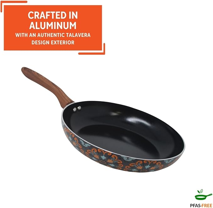 IMUSA 12in Talavera Nonstick Ceramic Frying Pan Skillet PFAS-Free