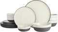 Plates and Bowls 16pcs Dinnerware Set ClassicCeramic Round Bowl Service for 4