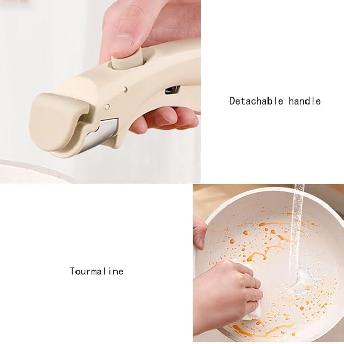 Easy to clean 15PCS Detachable Handle Cookware Set Non Stick Pans Woks Soup POTS Kitchen