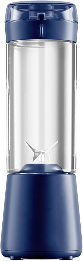 BLENDi Pro+ Portable Blender (17.5oz Navy Blue) – Powerful Ice Crushing 120W Motor USB-C Rechargeable Cordless Personal Blender Smoothies &amp Shakes – BPA-Free Self-Cleaning Travel-Friendly