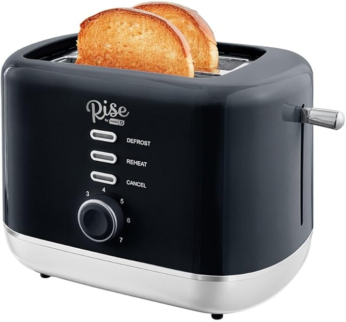 Plastic Black 2 Slot Toaster 7.4 in. H X 7.2 in. W X 11.1 in. D