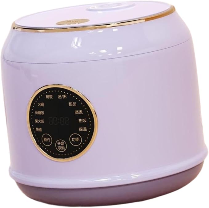 Rice Cooker Slow Cooker Multipurpose Nonstick Inner Pot 2L Rice Cooking Pot Small Electric Pot for Dumpling Cooking purple
