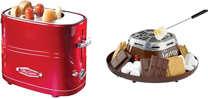 Nostalgia Hot Dog Toaster and S'Mores Maker Bundle