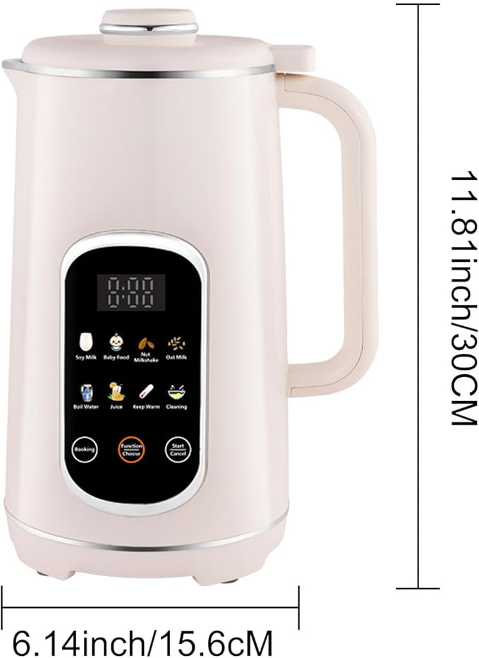 Haofy Nut Milk Maker Machine1.2L Capacity with Digital Display Stainless Steel Blades for Nut Milk Juice Smoothie Soup (US Plug 110V)