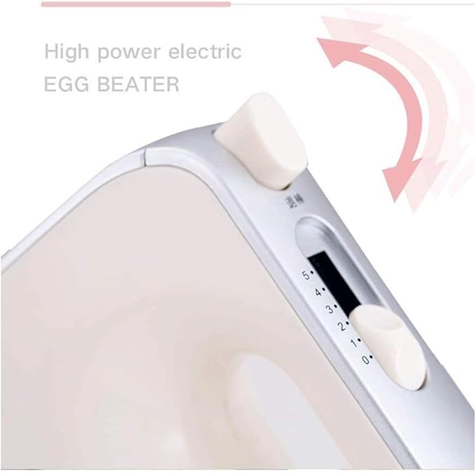 Egg Beater 200W High Power Design 5 Speeds Efficient Transmission ABS + Stainless Steel Design Blender