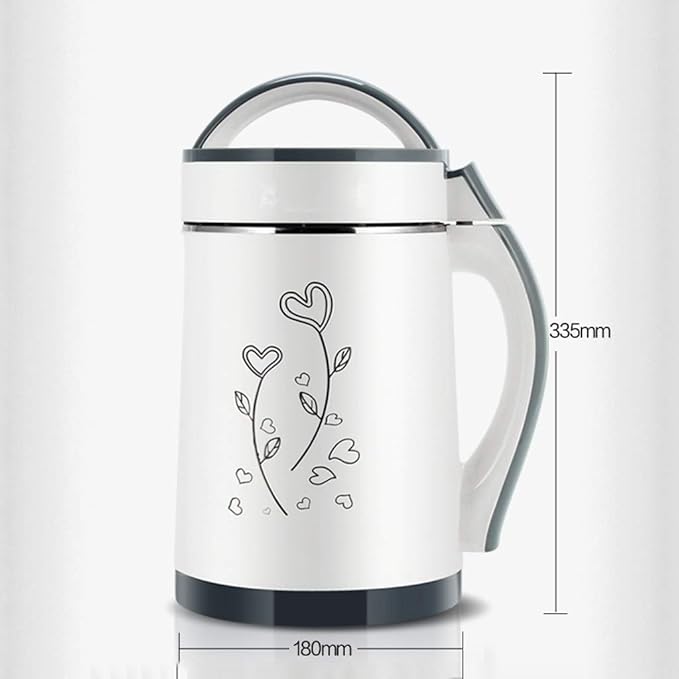 Soymilk Machine Household Soyabean Milk Maker Stainless Steel Filter-Free Heating Soy Beans Milk Juicer Grain Grinding(Black-JoJo's Bizarre Adventure1)