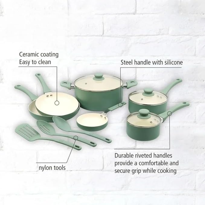 12 Piece Nonstick Aluminum Alloy Cookware Set