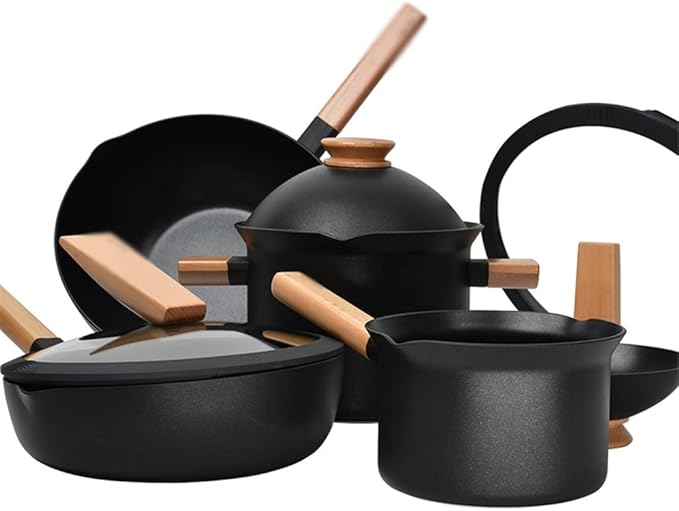 Cookware Cookware Set Pan Non Stick Cooking Pot Kitchen Dining Bar Cooker