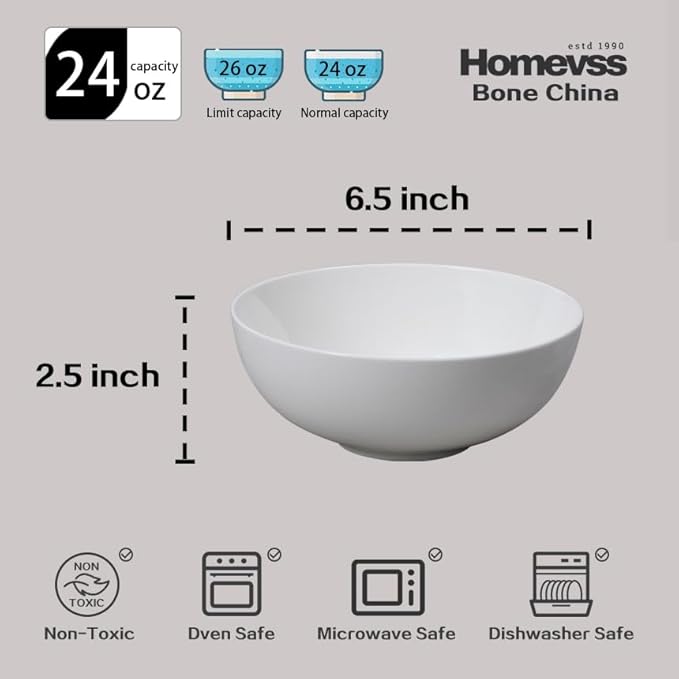 Bone China Coupe Shape Elegance White Royal Bowl 16oz Case of 6
