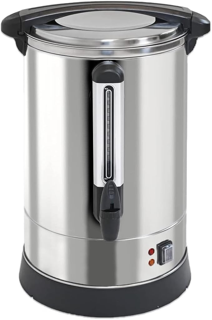 100-Cup XL Commercial Coffee Urn | Stainless Steel Coffee Maker Hot Beverage Dispenser for Catering &amp Events | Extra Large Commercial Size Coffee Brewer Broiler
