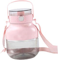Electric Juicer Portable Blender 1000ml with Straw and Lid Travel Juicer Juice Blender for Home Picnic Pink