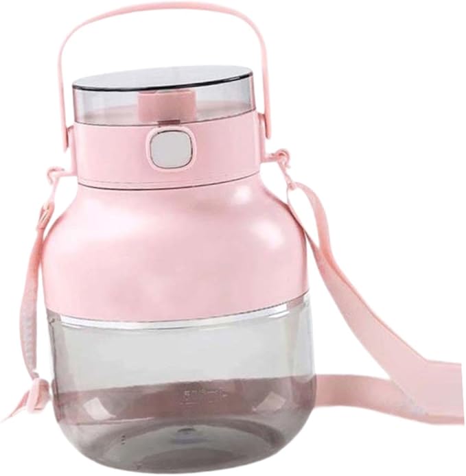 Electric Juicer Portable Blender 1000ml with Straw and Lid Travel Juicer Juice Blender for Home Picnic Pink