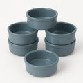 Areste Mexican Clay Cookware Set of 6 – Full Light Blue Terracotta Pots Bowls Plates &amp Serving Dishes – Spanish Earthenware for Baking Yogurt Kheer Meat Vegetables – Cazuelas Mexicana