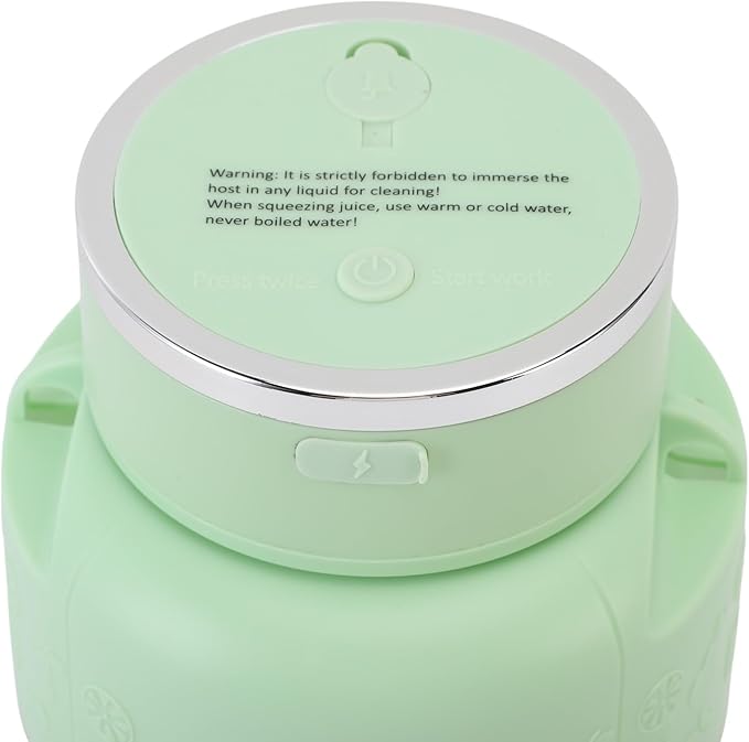 Focket Portable Blender 800ml USB Rechargeable Personal Juicer Mini Travel Blender with Detachable Design for Office Gym Home Travel (Green)