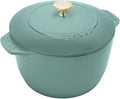 staub La Cocotte de GOHAN Z1027-782 La Cocotte de Gohan Eucalyptus L 7.9 inches (20 cm) Rice Pot 3 Pieces Cast Iron Pot Induction Compatible Japanese Authentic Product with Serial Number