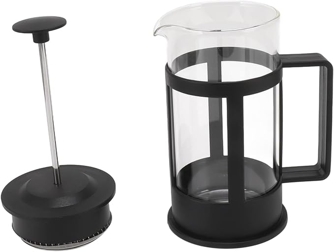JTLB 350ml French Press Coffee Maker Glass Stainless Steel Coffee Press Glass French Press Teapot