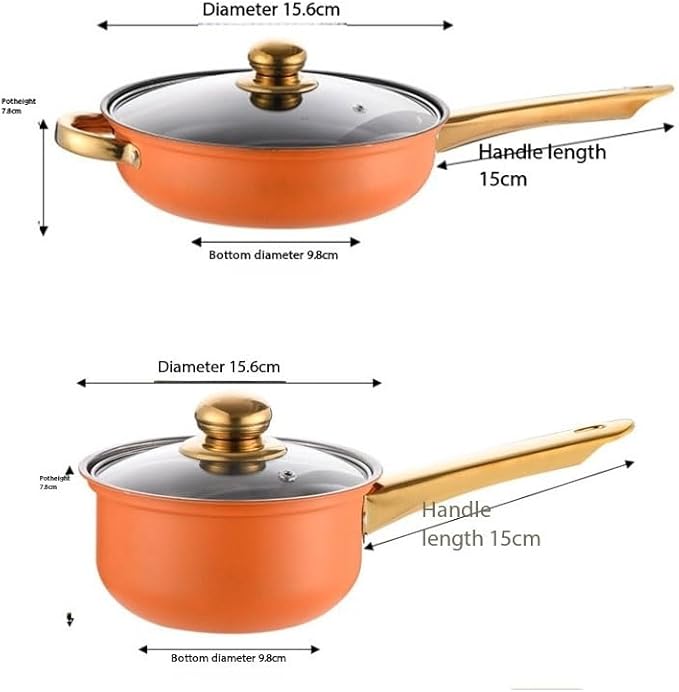 Stainless Steel Flat Bottomed Pan Non Stick Frying Set Soup Pot 12 Piece Household