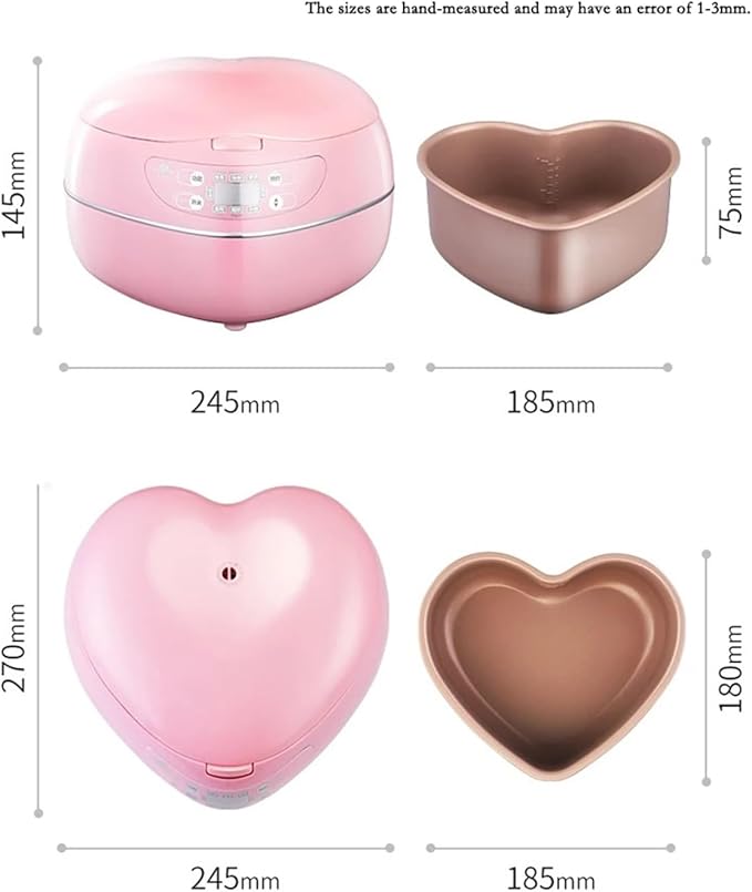 GRFIT Peach Shaped Electric Rice Cooker Intelligent Mini Electric Rice Cooker Household 1-2-3 People Kitchen Cooking (Color : B) jinyi2016SHOP-1998