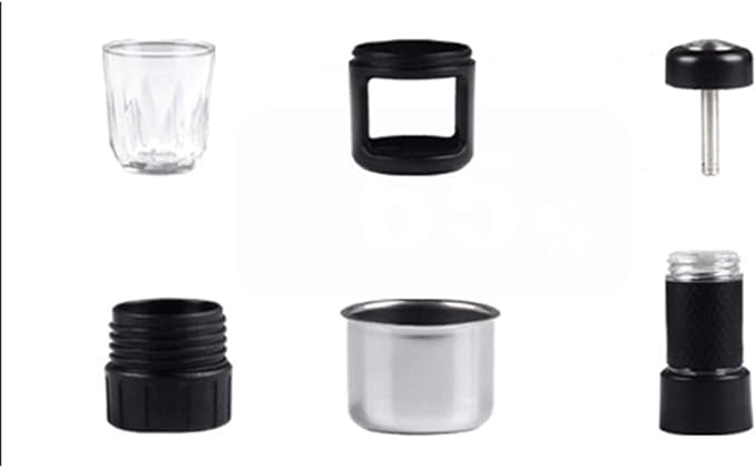 Portable Espresso Coffee Maker - Manual Capsule Machine for Home &amp Travel Dual-use 4 Cups &amp Cappuccino