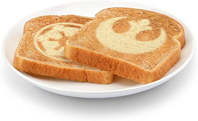 Star Wars 2-Slice Toaster with Ships from Select Brands - Kitchen Essential with Hinged Crumb Tray &amp Self-Centering Slots - Breakfast &amp Sandwich Toast Maker - Two Slice Toaster with Bread Lift