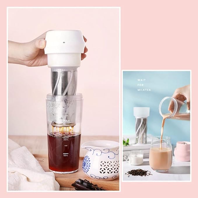 Portable Blender Smoothies Personal Blender Mini Juicer Cup USB Rechargeable (Color : Pink)