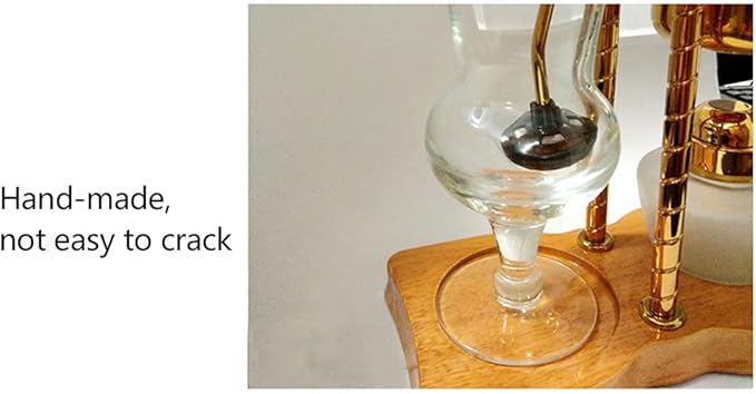 Siphon Coffee Maker Kit 400ML/13.5Oz Belgian/Belgium Family Balance Syphon Coffee &amp Tea Brewer Elegant Double Ridged Fulcrum with Tee Handle