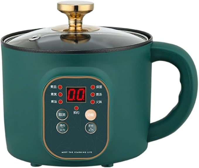 GRFIT Electric Cooking Machine 1.7L Rice Cooker Mini Soup Pot Food Steamer Multi-function Wok Hot Pot Porridge Maker (Color : Green Smart) jinyi2016SHOP-1998