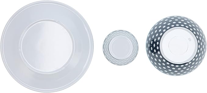 Dark Blue Dot Dinnerware Set Melamine Tableware Set Elegant Style Cup Salad Bowl Plate 12Pcs Household Dishes with Anti Drop Anti Scalding Design for Home Restaurant Hotel