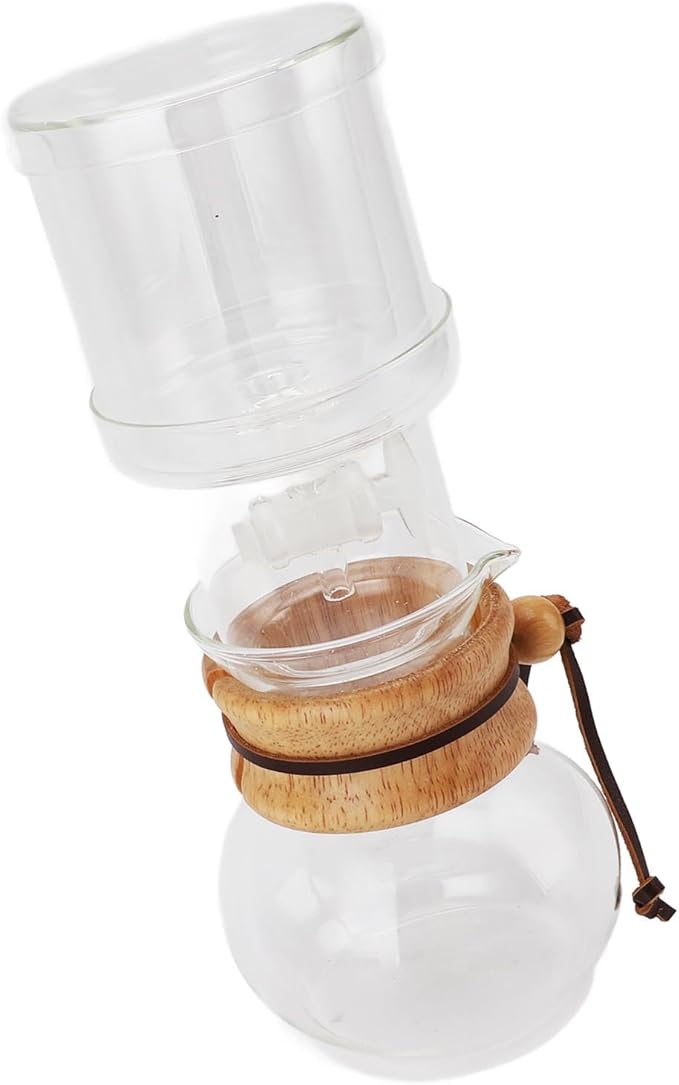 Aramox Luxury Ice Drip Coffee Maker Borosilicate Glass and Stainless Steel Cold Brew Dripper 400ml for Home and