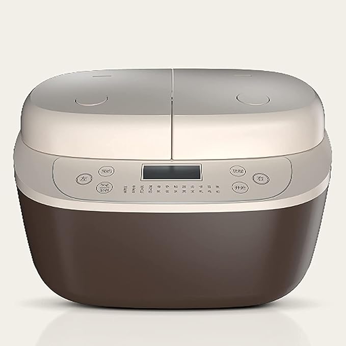 Rice Cooker&ampSteamer&ampYogurt Maker 0.8×2L Small Capacity Far Infrared Alloy Non-Stick Liner for Family Dormitory 1~3 People Rice Cooker