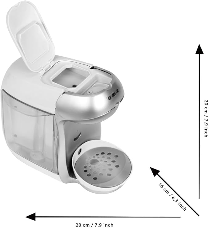 Theo Klein 9231 Bosch Tassimo Happy Electric Coffee Maker with Sound Effect Water Filling Possibility and Flow Function