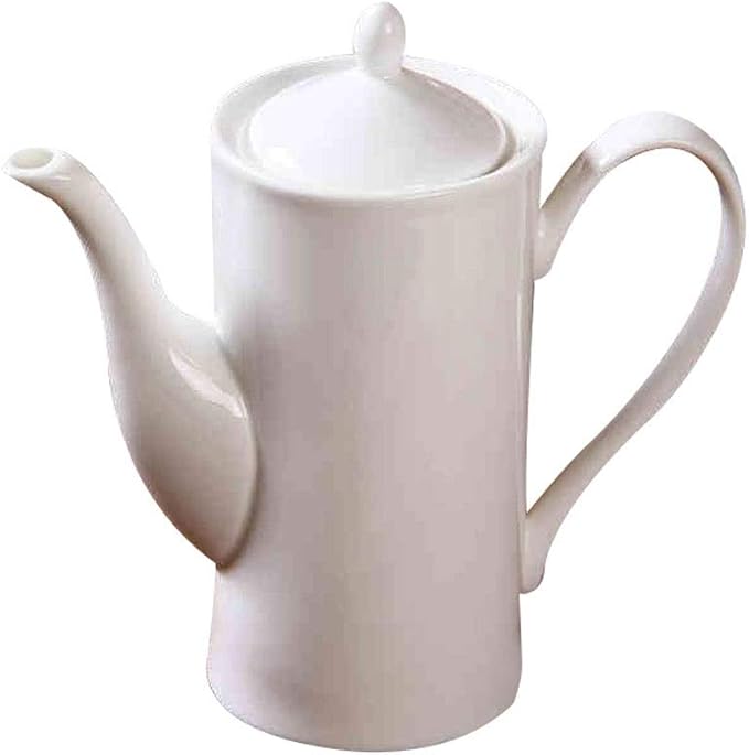 Liudan Coffee Maker Coffee Pot Ceramic Large Capacity Ceramic Coffee Pot Coffee Cup Sugar Bowl Milk Pot Instant 650ml Coffee Press (Color : White)