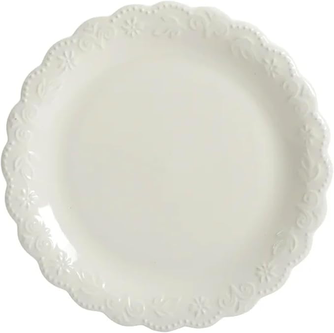 Gorgeous Durable Stoneware 12-Piece Plates &amp Bowls Dinnerware Set Linen